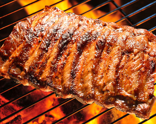 Pork Ribs on Grill